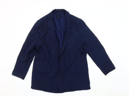 Next Women's Blue Blazer Size 16 Regular Fit Jacket