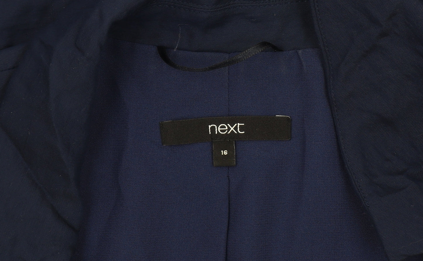 Next Women's Blue Blazer Size 16 Regular Fit Jacket