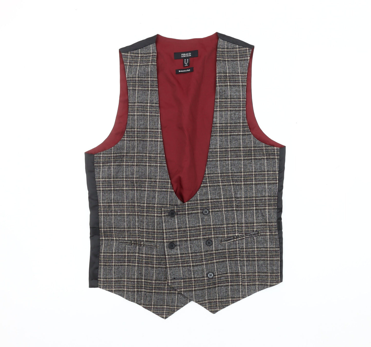 Mens UK Size 38 Feraud Regular Multicoloured Suit Waistcoat