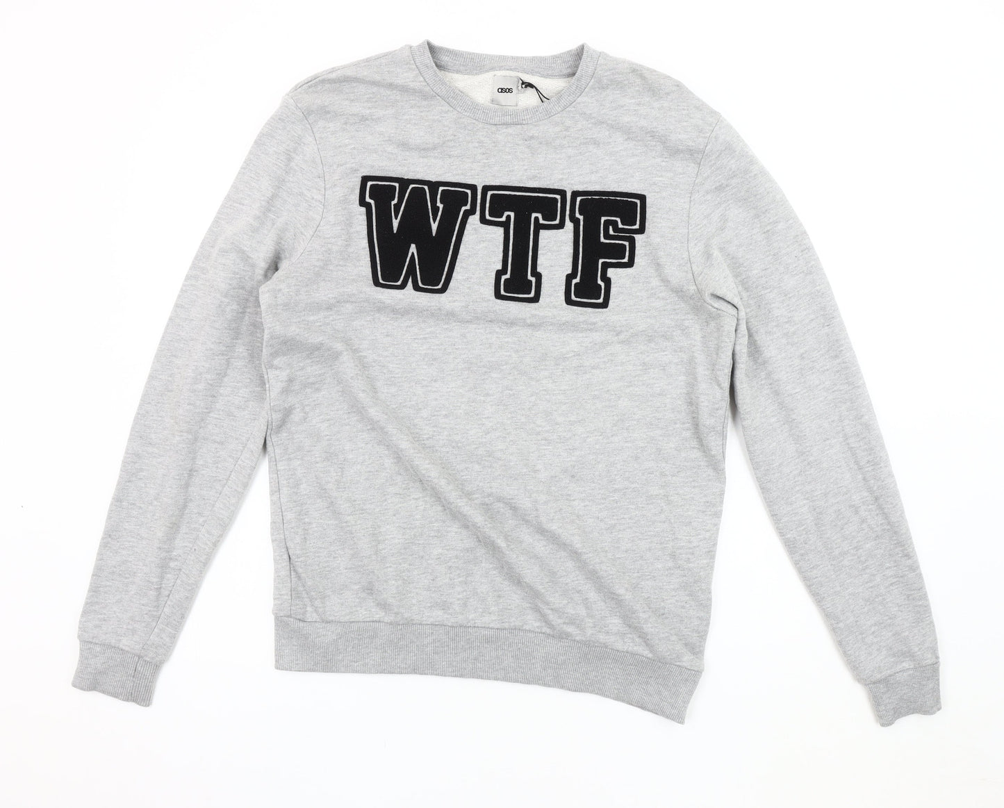 Mens UK Size L ASOS Grey Pullover Sweatshirt