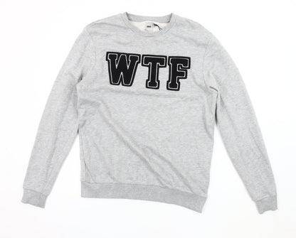 Mens UK Size L ASOS Grey Pullover Sweatshirt