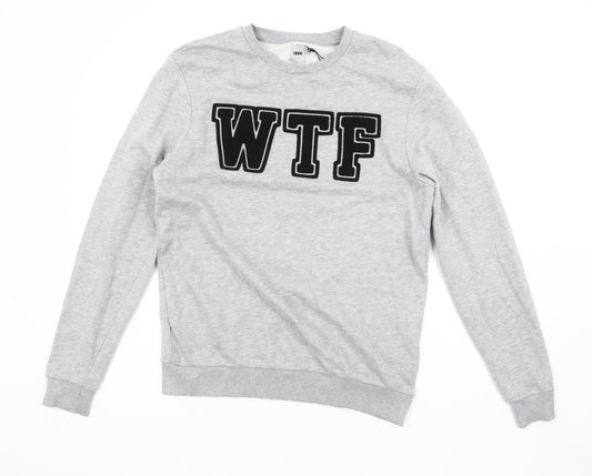 Mens UK Size L ASOS Grey Pullover Sweatshirt