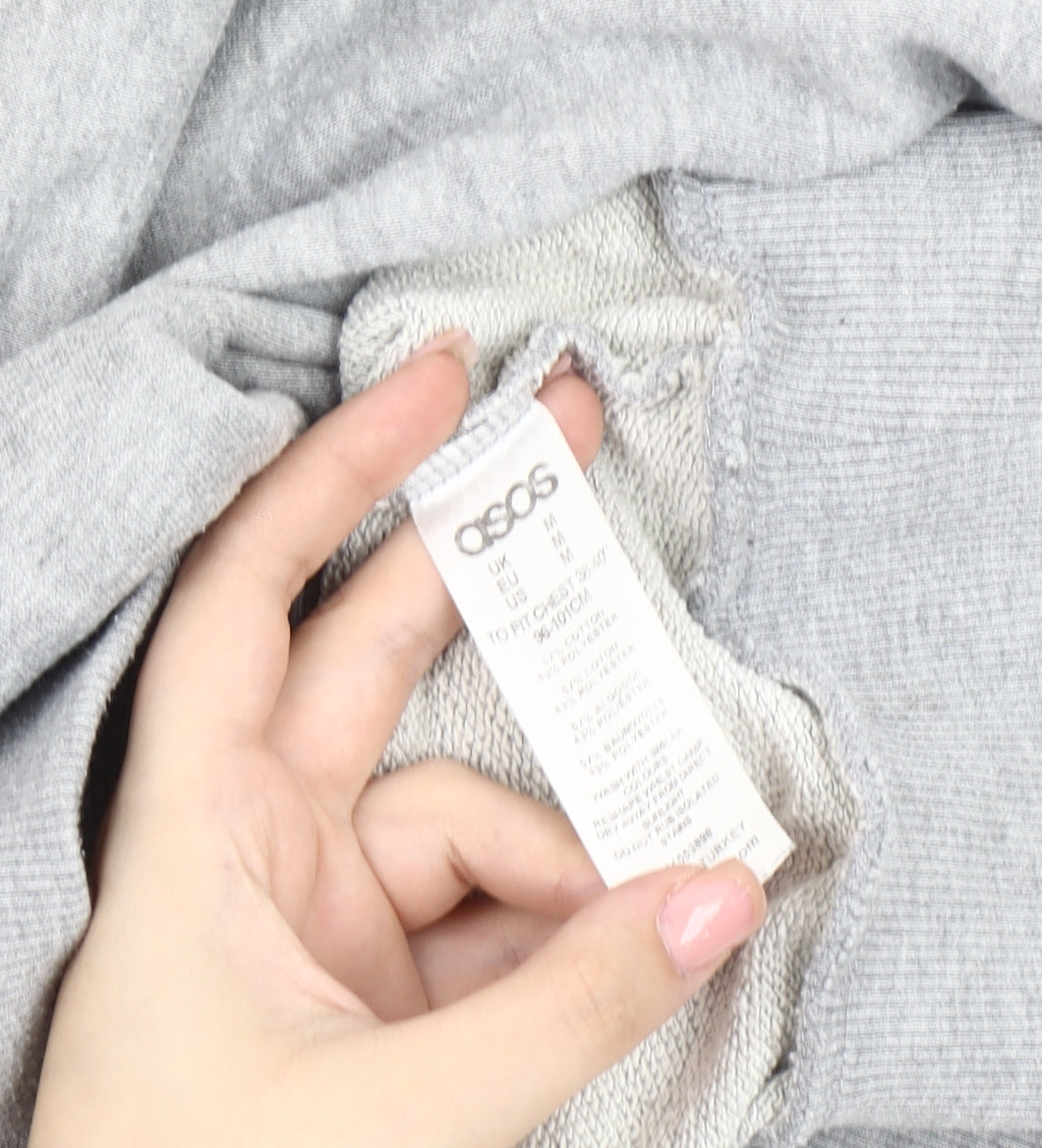 Mens UK Size L ASOS Grey Pullover Sweatshirt