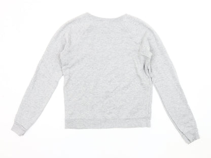 Topshop Women's Grey Bicycle Graphic Pullover Sweatshirt Size 10