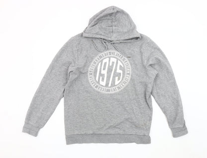 Stock & Hank Men's Grey L Pullover Hoodie Vintage Style