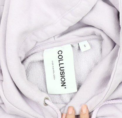 Womens UK Size XS COLLUSION Purple Pullover Hoodie