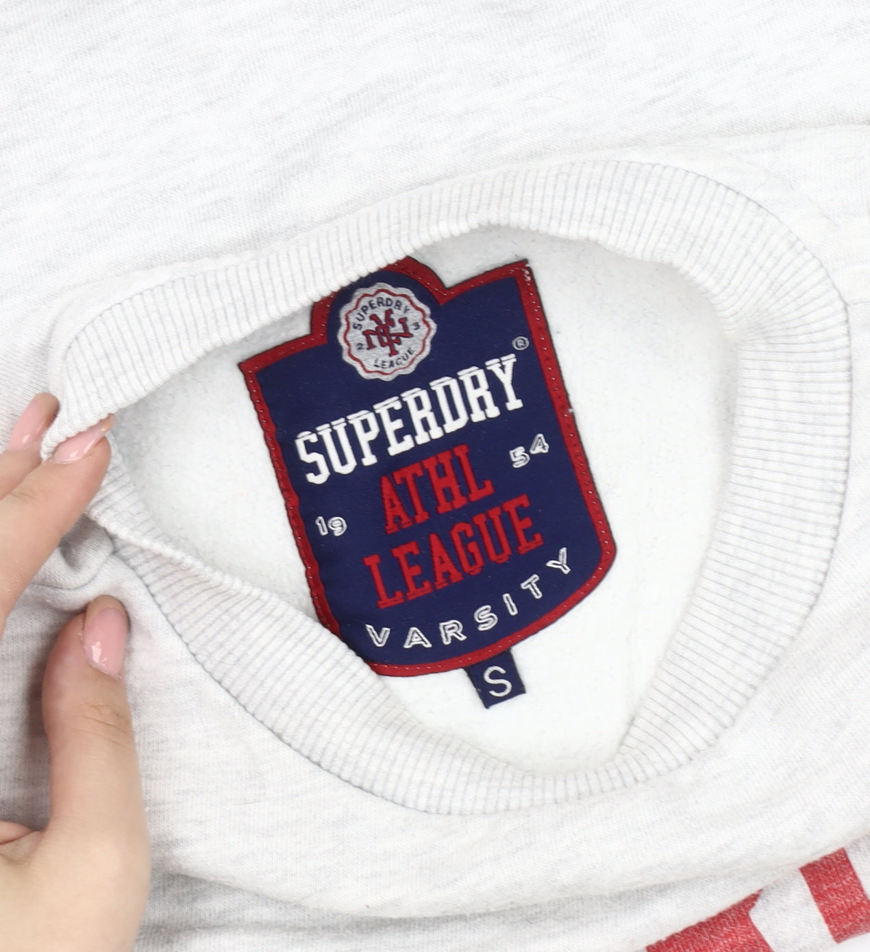 Superdry Men's Grey Logo Pullover Sweatshirt S