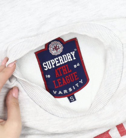 Superdry Men's Grey Logo Pullover Sweatshirt S