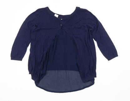 Womens UK Size M VERO MODA Blue Cardigan Jumper
