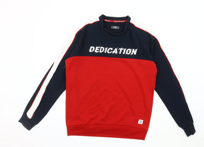 Max Men's Red Blue Sweatshirt S Pullover Graphic