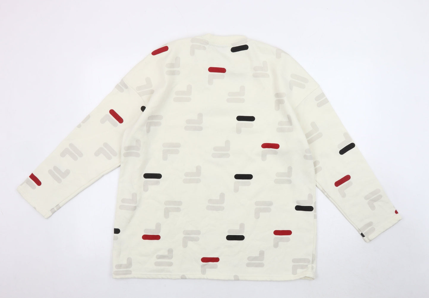 Fila Unisex Ivory Logo Sweatshirt, Size M, Casual Style