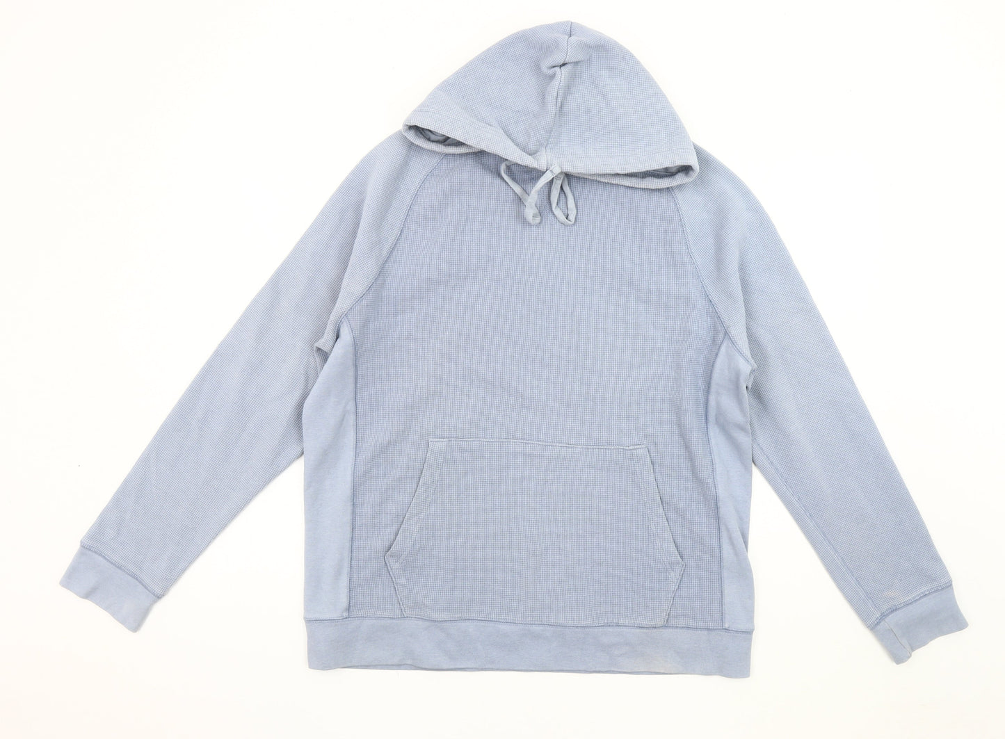 Mens UK Size L Lands' End Blue Pullover Hoodie