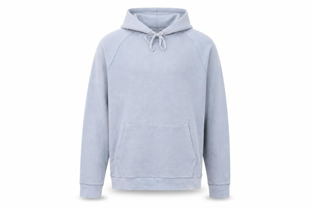 Mens UK Size L Lands' End Blue Pullover Hoodie