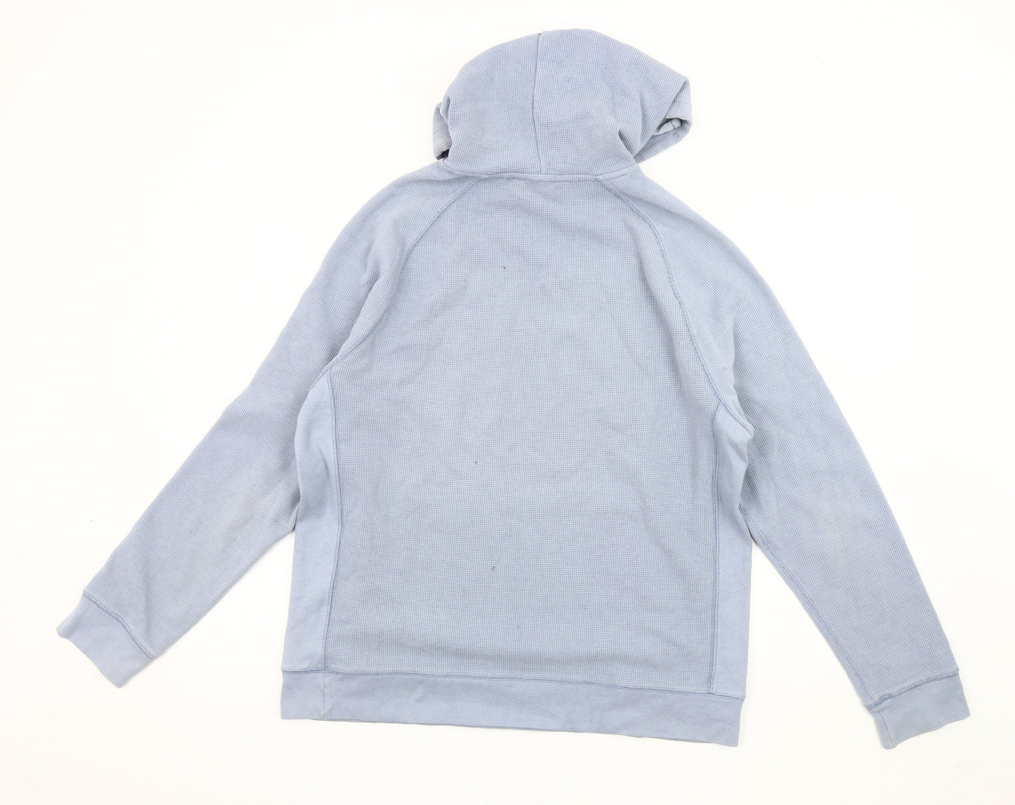 Mens UK Size L Lands' End Blue Pullover Hoodie