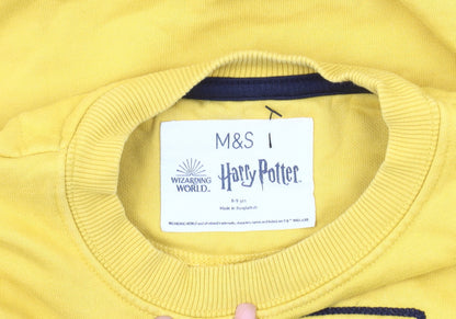 Marks and Spencer Boys' Yellow Harry Potter Sweatshirt 8-9