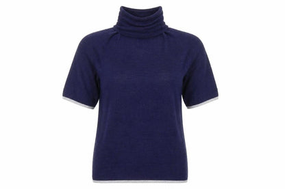 Womens UK Size S Ellen Tracy Blue Pullover Jumper