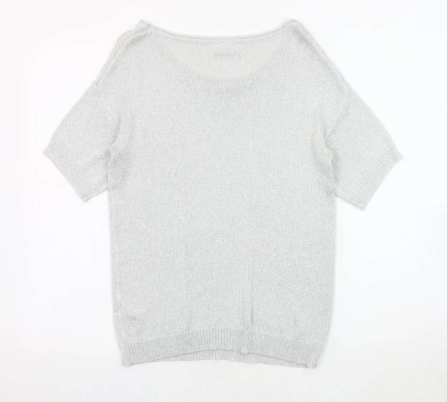 Womens UK Size S Wallis Silver Pullover Jumper