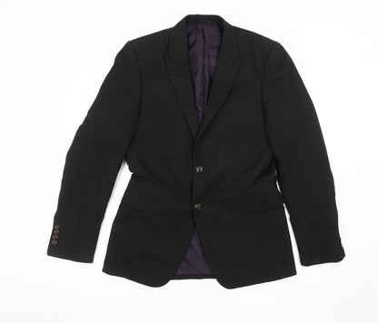 Mens UK Size 36 Fellini Regular Black Suit Jacket
