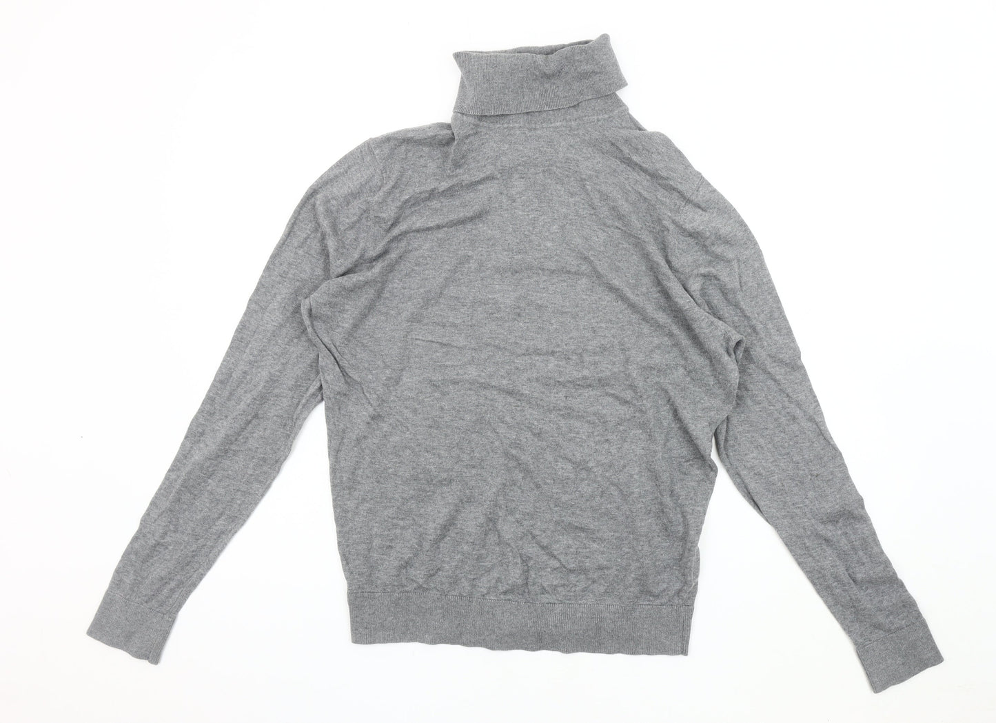 Jeff Banks Men's Grey Roll Neck Jumper Size M
