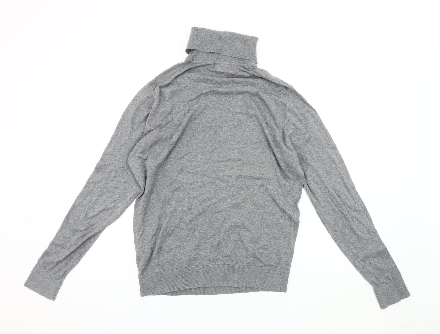 Jeff Banks Men's Grey Roll Neck Jumper Size M