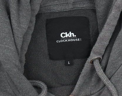 Clockhouse Men's Grey Graphic Hoodie Size L