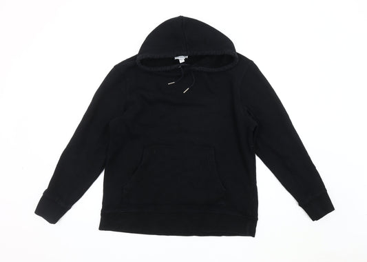 Topshop Unisex Adults Black Pullover Hoodie S