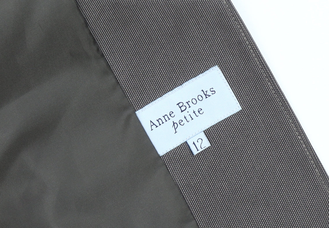 Womens UK Size 12 Anne Brooks Petites Brown Blazer