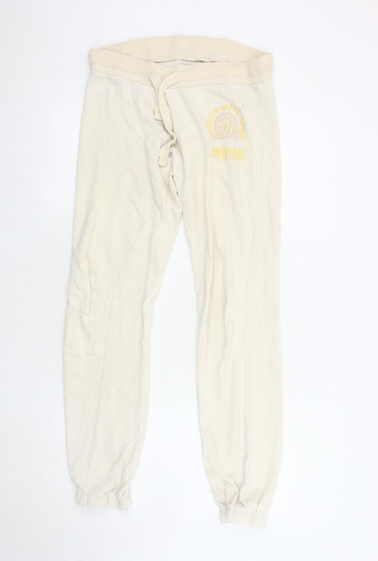 Huntington & Co Beige Unisex Jogger Trousers - Size S
