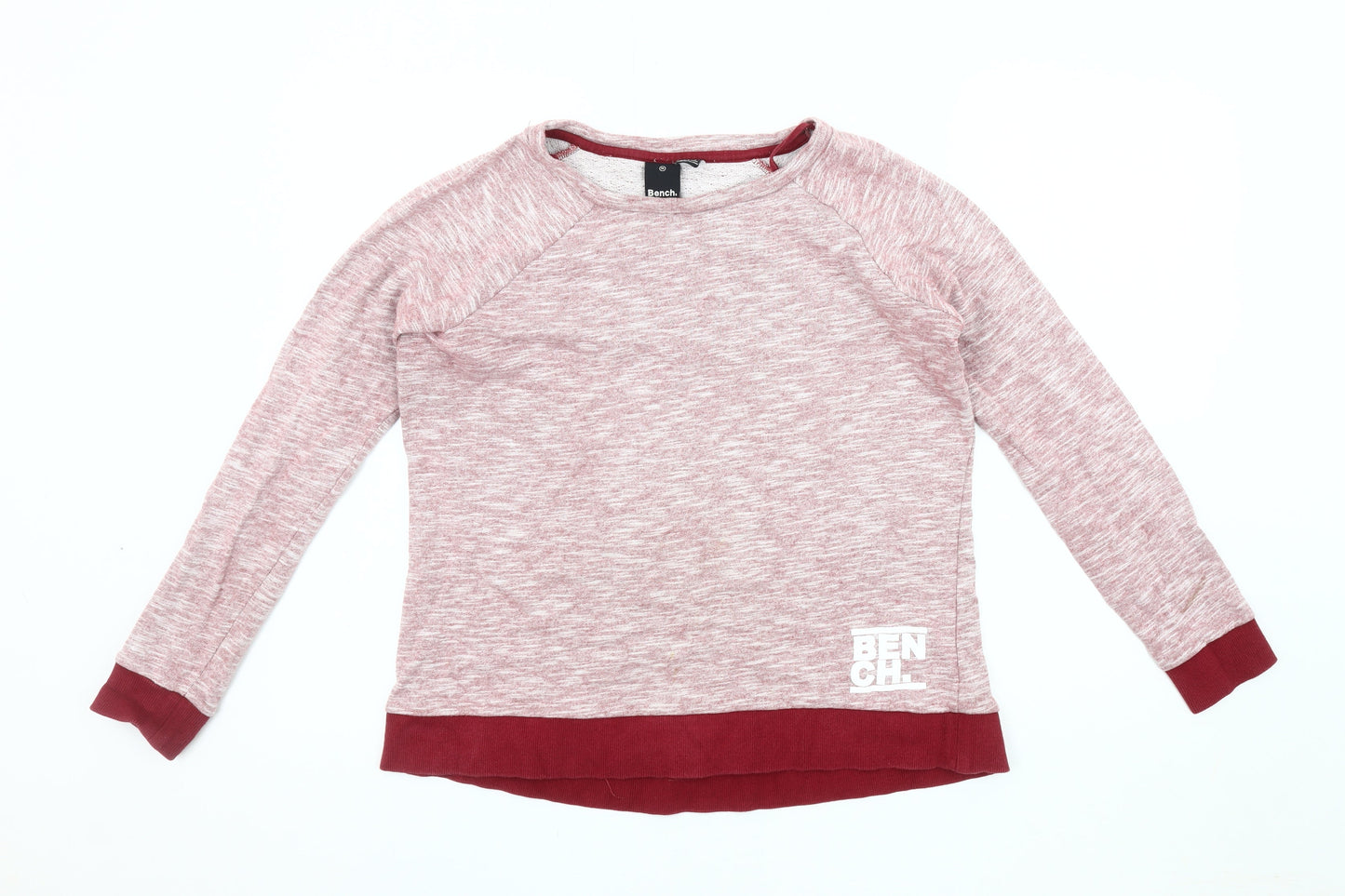 Bench Women's Red Cotton Blend Jersey Sweatshirt Size 10
