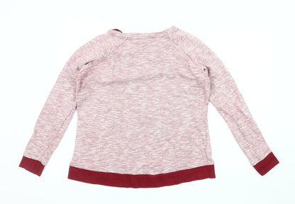 Bench Women's Red Cotton Blend Jersey Sweatshirt Size 10