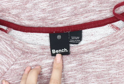 Bench Women's Red Cotton Blend Jersey Sweatshirt Size 10