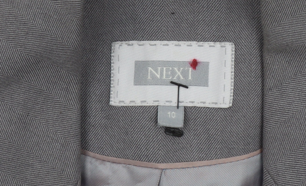 Next Women's Grey Single-Breasted Blazer Size 10