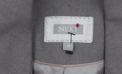 Next Women's Grey Single-Breasted Blazer Size 10