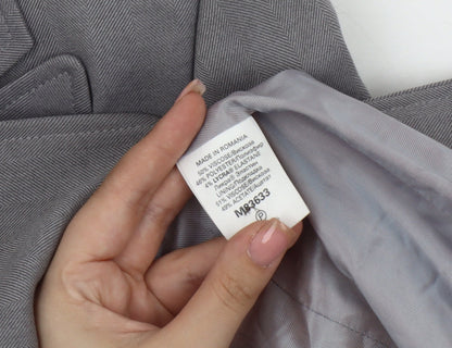 Next Women's Grey Single-Breasted Blazer Size 10