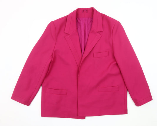 Classic Woman Pink Blazer, Women, Size 20, Lined