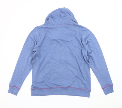 Adore Women's Blue Hooded Cotton Jacket, Small, Casual