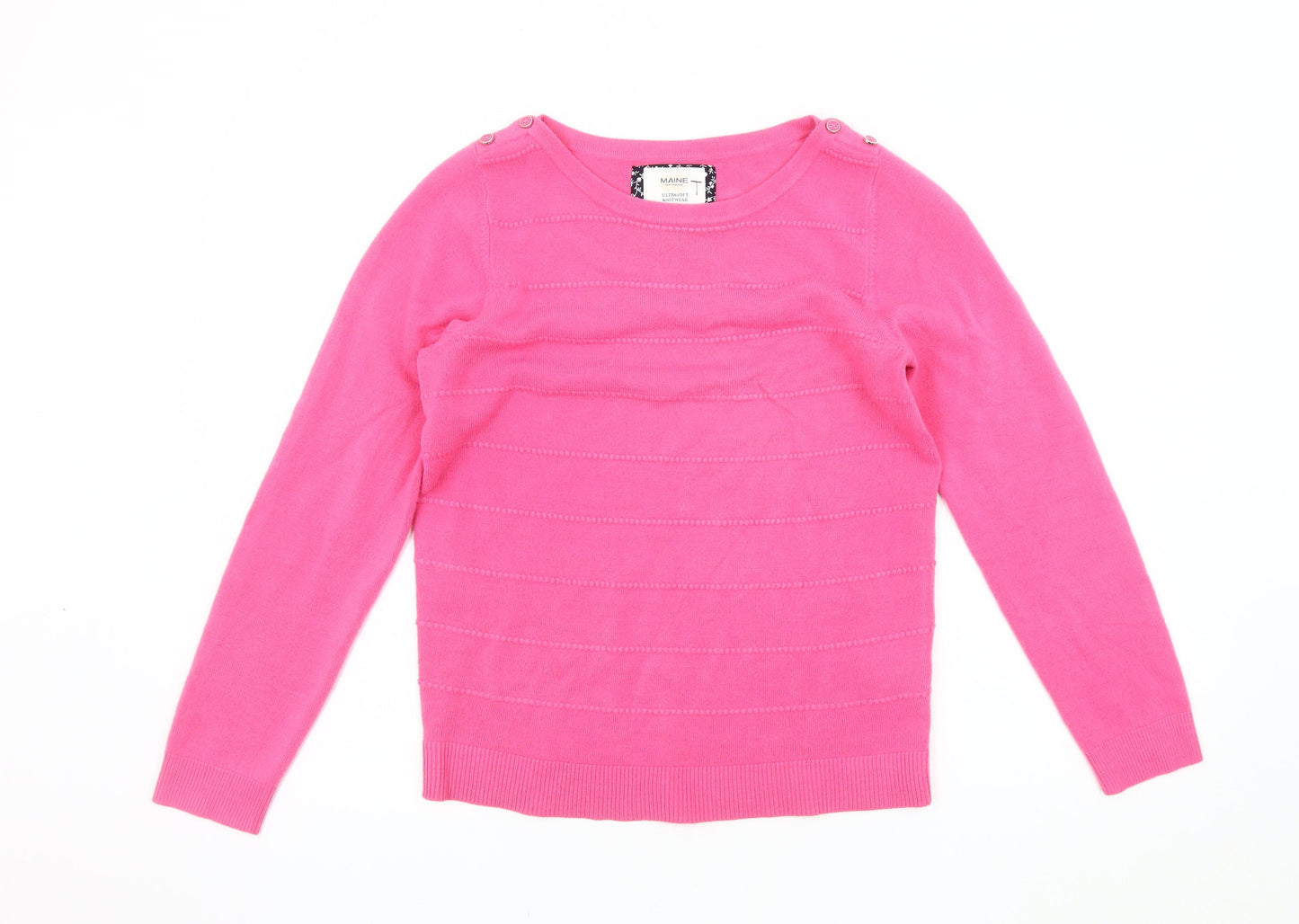 Womens UK Size 10 Maine New England Pink Pullover Jumper