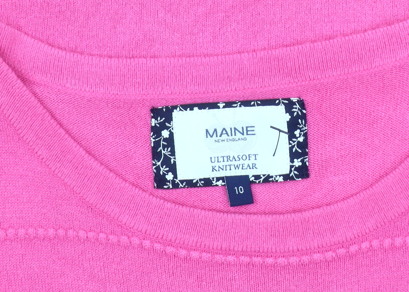 Womens UK Size 10 Maine New England Pink Pullover Jumper