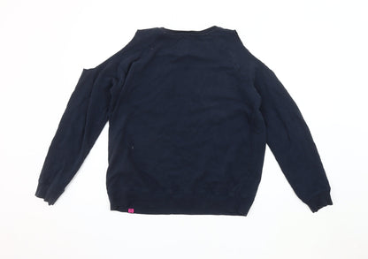 Superdry Women's Blue Sweatshirt L Cotton Crew Neck