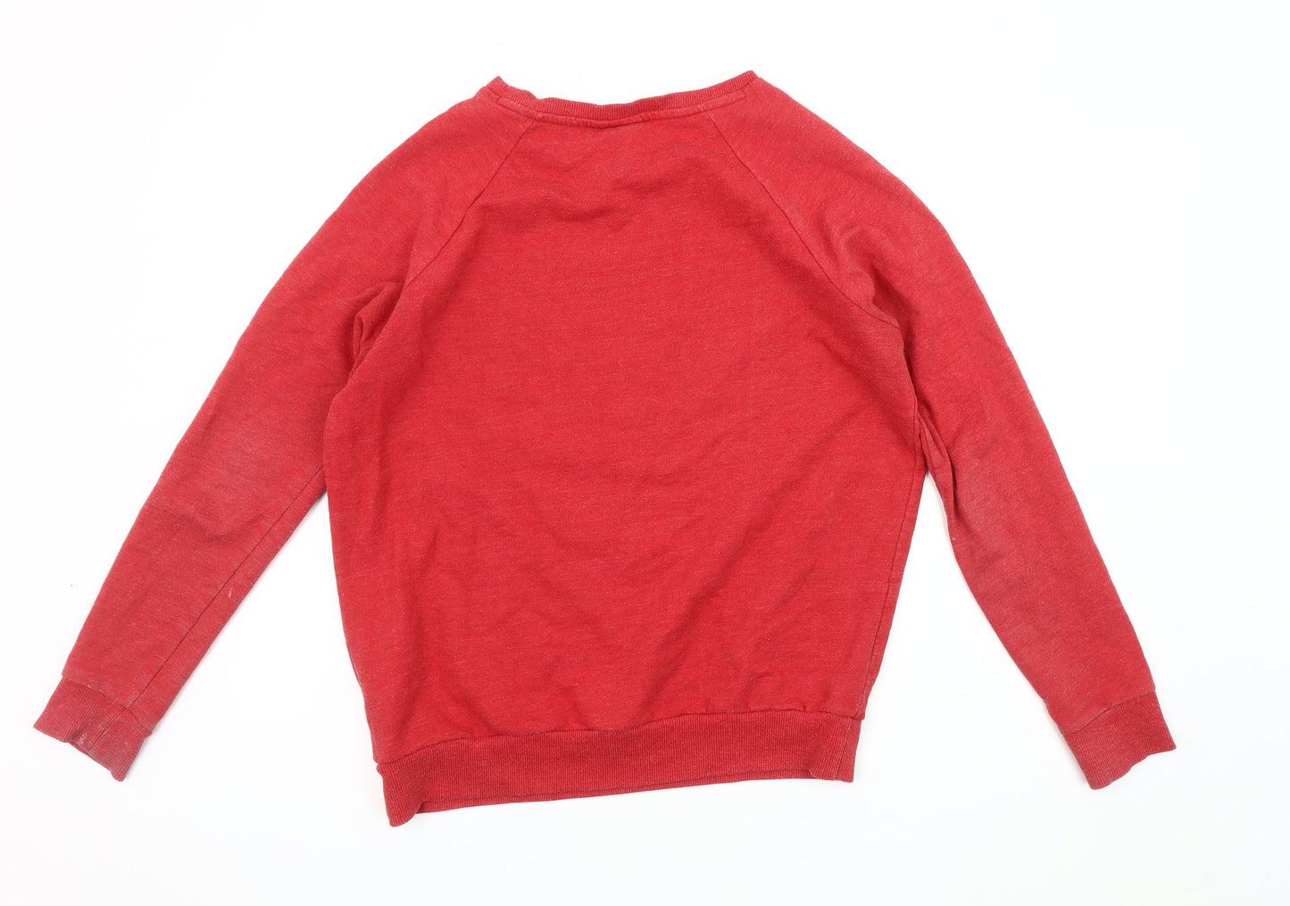 Unisex Adults UK Size M Disney Red Pullover Sweatshirt