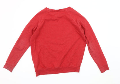 Unisex Adults UK Size M Disney Red Pullover Sweatshirt