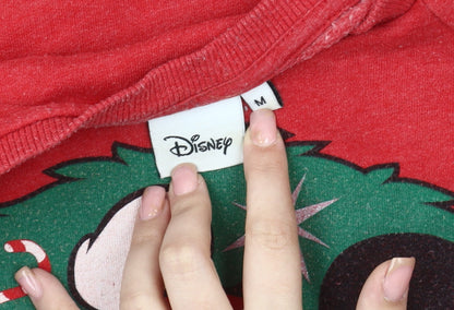 Unisex Adults UK Size M Disney Red Pullover Sweatshirt
