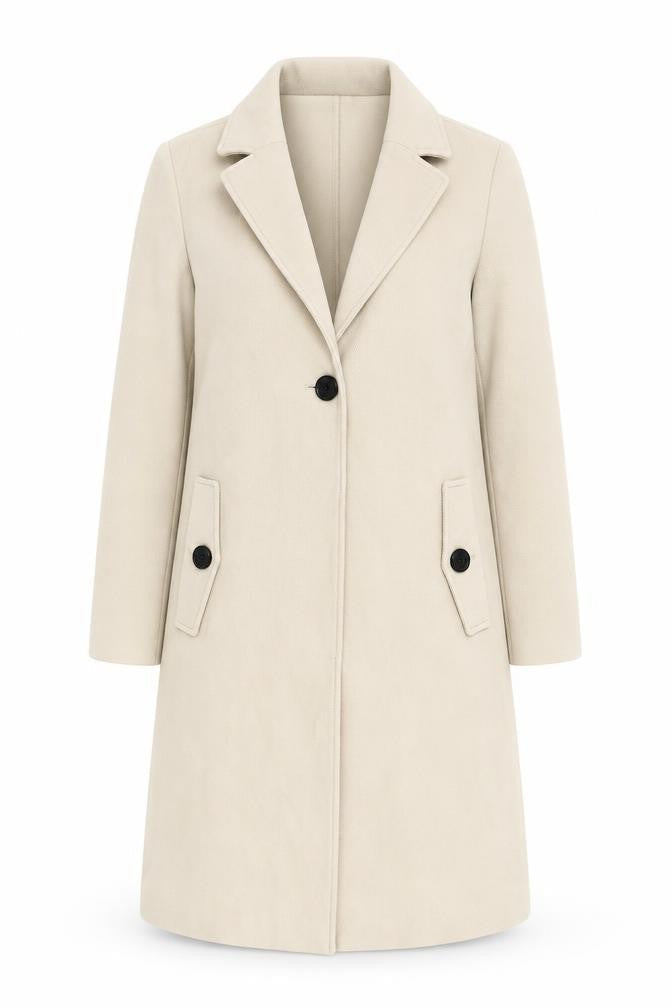 H&M Women's Beige XS Classic Long Coat