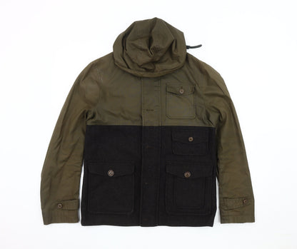 Mens UK Size S Burton Menswear Green Parka Coat