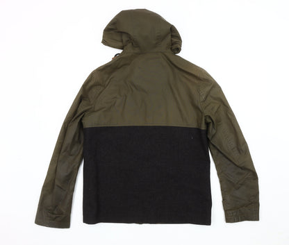 Mens UK Size S Burton Menswear Green Parka Coat