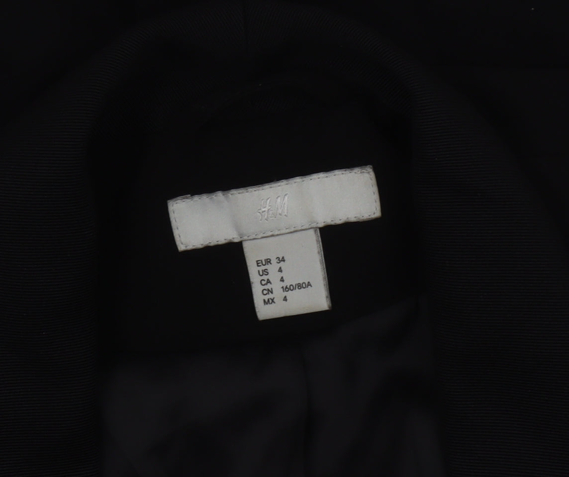 H&M Women's Black Tuxedo Suit Jacket Size 6