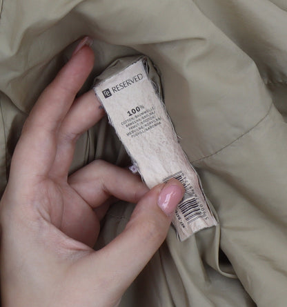 Womens UK Size S RESERVED Beige Trench Coat
