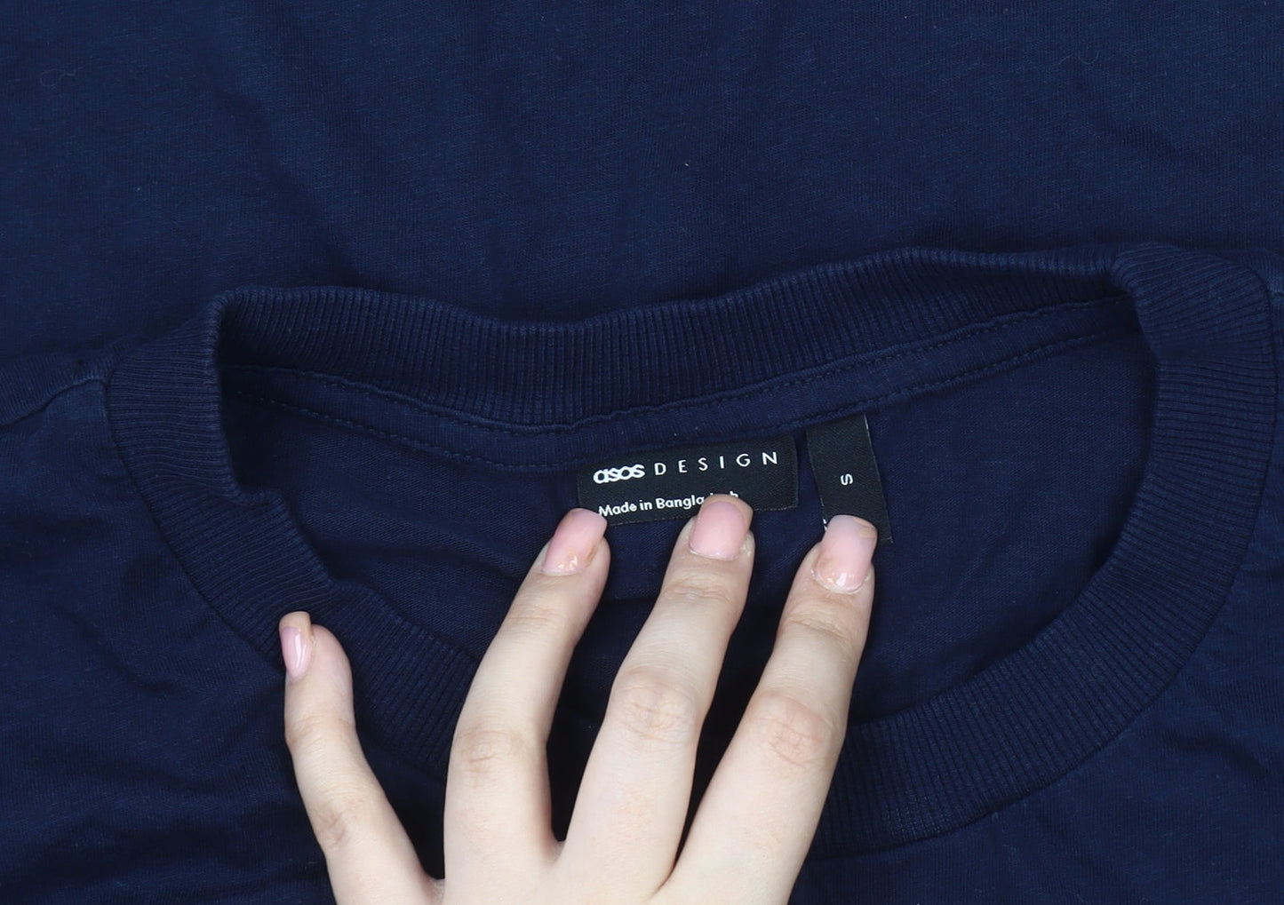 Unisex Adults UK Size S ASOS Blue Basic T-Shirt