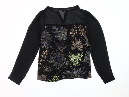 Womens UK Size 14 NEXT Black Basic Blouse