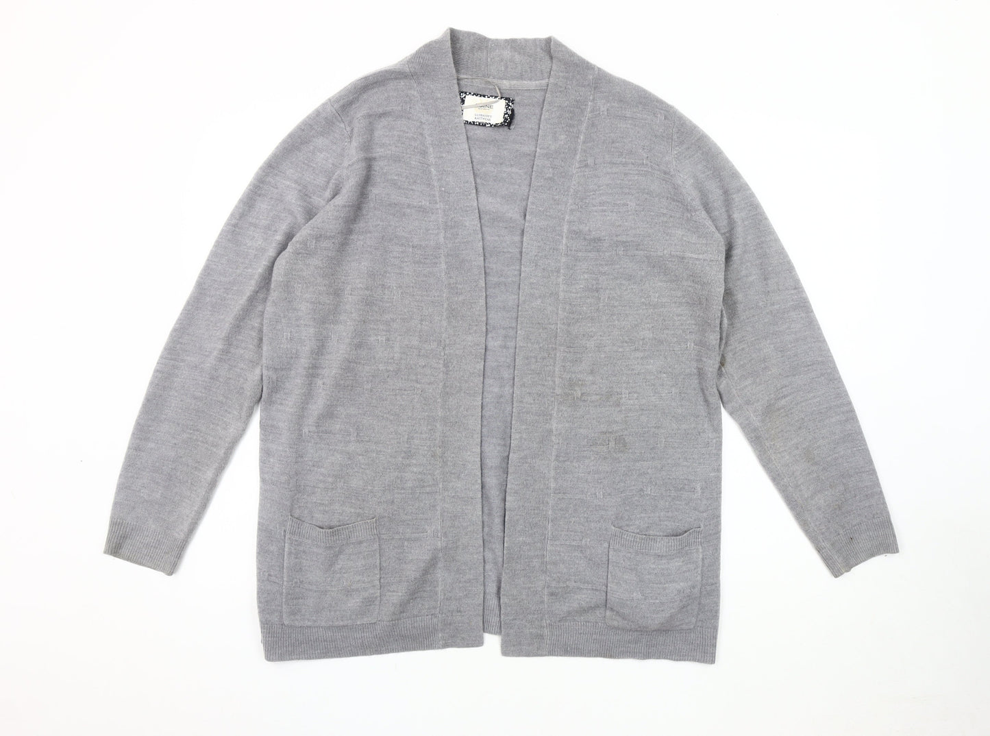 Womens UK Size 18 Maine New England Grey Cardigan Jumper